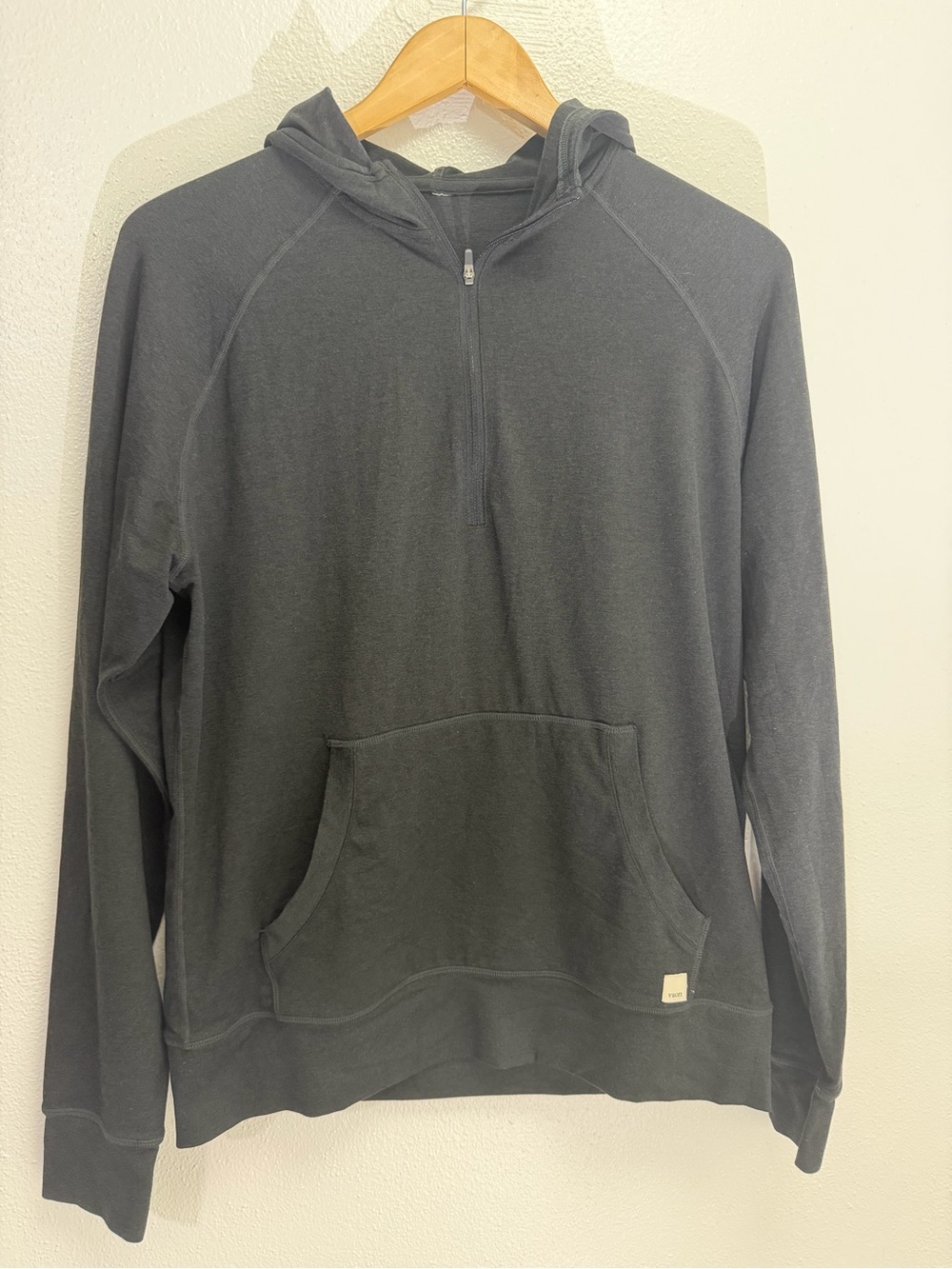 Vuori Men's Charcoal Zip Hoodie